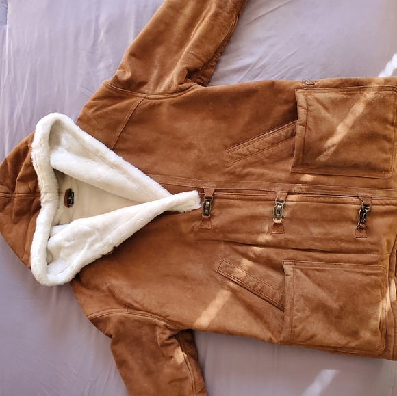 Gallery Jackets & Blazers - Leather Coat w/Cashmere Lining